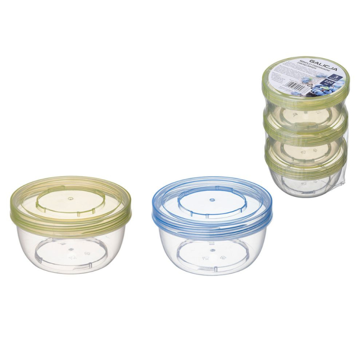 Komplet pojemników zakręcanych 220ml 3 sztuki